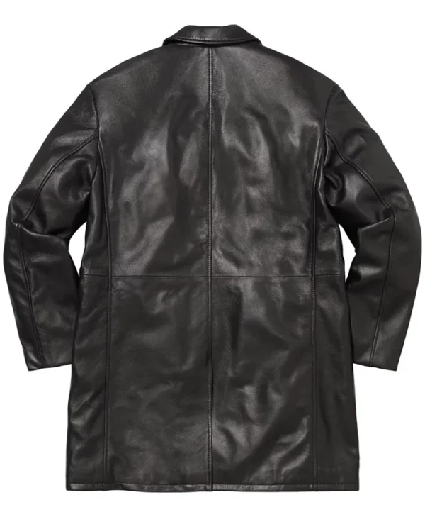 Supreme x Schott Black Leather Overcoat | Supreme x Schott