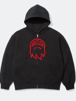 Supreme x Spitfire Black Zip-Up Hooded Jacket