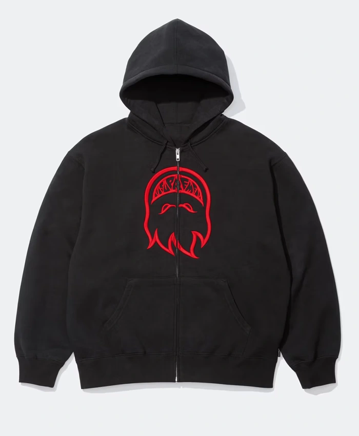 Supreme x Spitfire Black Zip-Up Hooded Jacket
