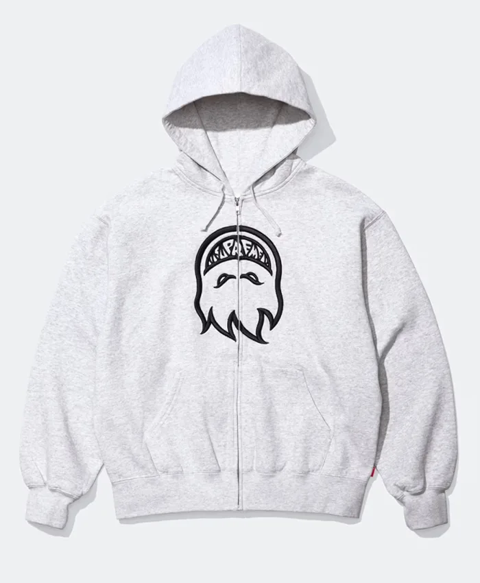 Supreme x Spitfire Grey Zip-Up Hooded Jacket