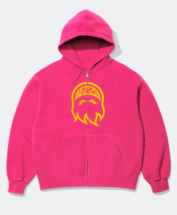 Supreme x Spitfire Pink Zip-Up Hooded Jacket (1)