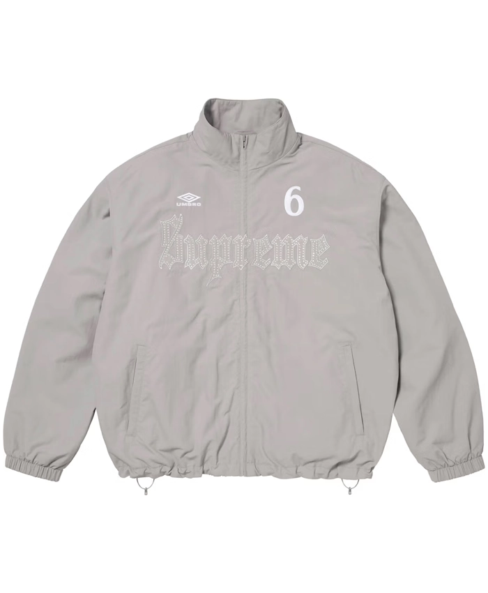 Supreme x Umbro Rhinestone Grey Track Jacket
