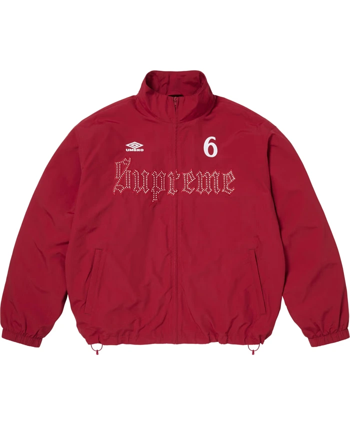 Supreme x Umbro Rhinestone Red Track Jacket