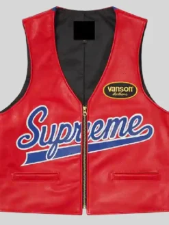 Supreme x Vanson Spider Web Leathers Vest