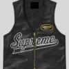 Supreme x Vanson Spider Web Leathers Vest Black