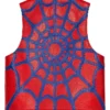 Supreme x Vanson Spider Web Leathers Vest Red Back