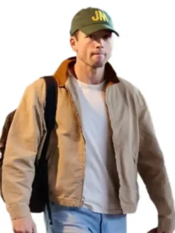 Shop Australia Sydney 2026 Event Taron Egerton Beige Cotton Jacket For Men and Women