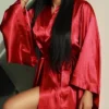 The Chi S8 Hannaha Hall Red Satin Robe