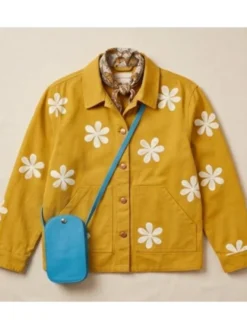 The Four Seasons S02 Kerri Kenney Yellow Daisy Print Jacket For Sale