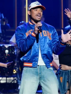 The Tonight Show Starring Jimmy Fallon Blue Starter Bomber Jacket