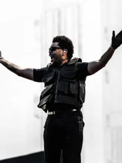 The Weeknd Copenhagen Night 1 Black Leather Vest