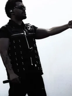 The Weeknd Copenhagen Night 2 Studded Black Leather Vest