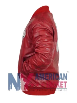 Theatre Kanye West Red Leather Bomber Jacket