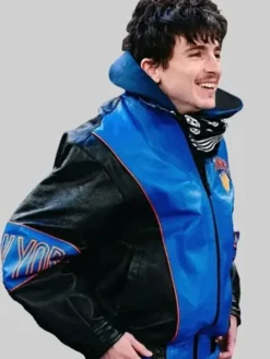 Timothée Chalamet New York Knicks Leather Jacket
