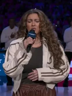 Tori kelly NBA Finals 2026 Off-White Jacket
