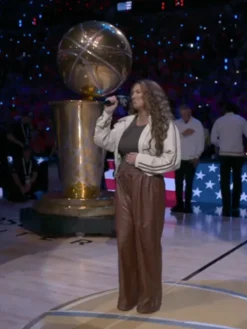 Tori kelly NBA Finals 2026 Off-White Jacket Shop now