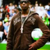 Travis Scott Nike Toma National Finals Full-Zip Brown Hoodie
