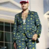 Tyson Fury UFC Freedom 250 Navy Yellow Crown Suit