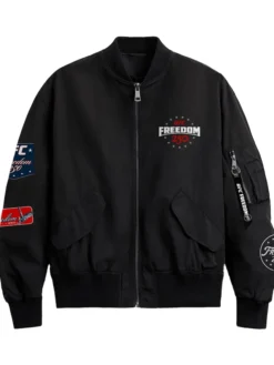 UFC Freedom 250 Black Full-Zip Bomber Jacket