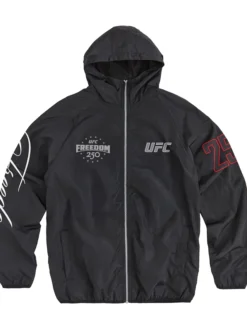 UFC Freedom 250 Black Full-Zip Windbreaker Jacket