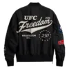 UFC Freedom 250 Full-Zip Black Bomber Jacket