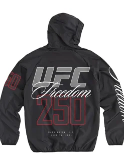UFC Freedom 250 Full-Zip Black Windbreaker Jacket