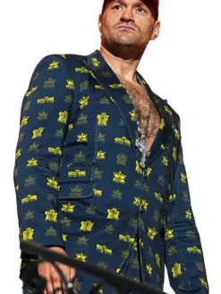 UFC Freedom 250 Tyson Fury Navy Yellow Crown Suit