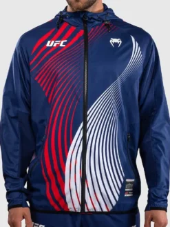 UFC Freedom 250 Venum Full-Zip Blue Hoodie