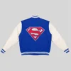 US Soccer x DC Superman Blue Varsity Jacket Back