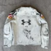 Under Armour x 424 White Leather Jacket