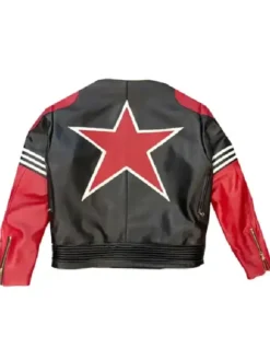 Vanson Leather Prominent Motorcycle Star Jacket Back