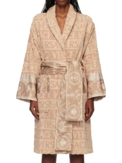 Versace I Heart Baroque Beige Bathrobe
