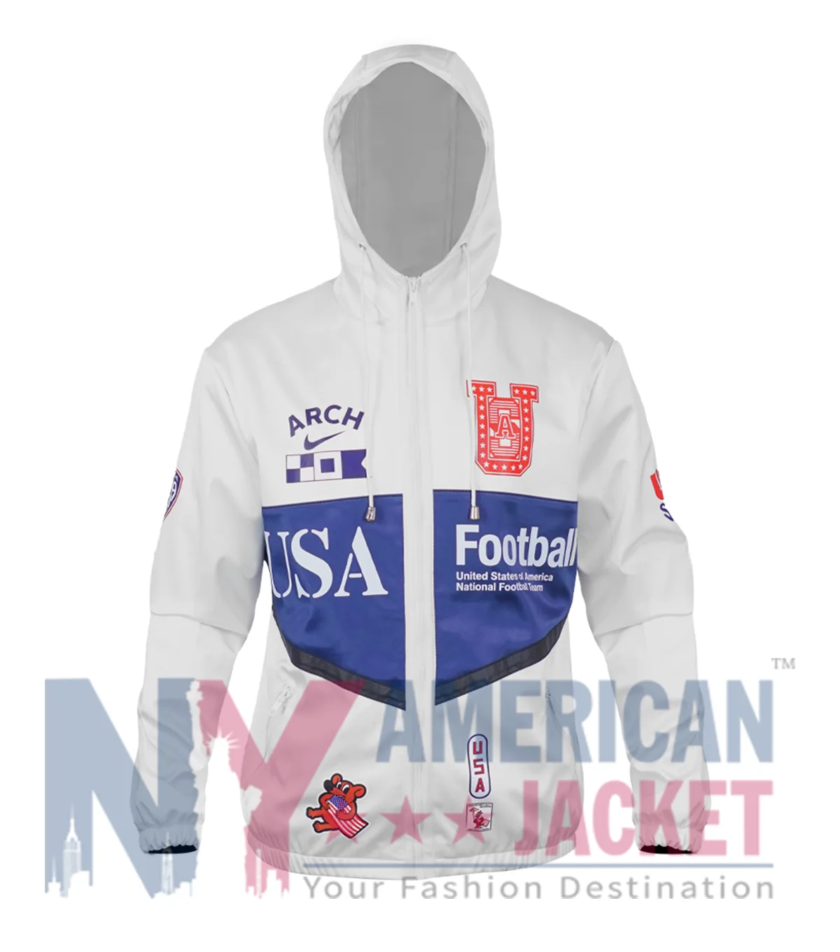 Virgil Abloh x Anthem USA Nike Jacket Front View