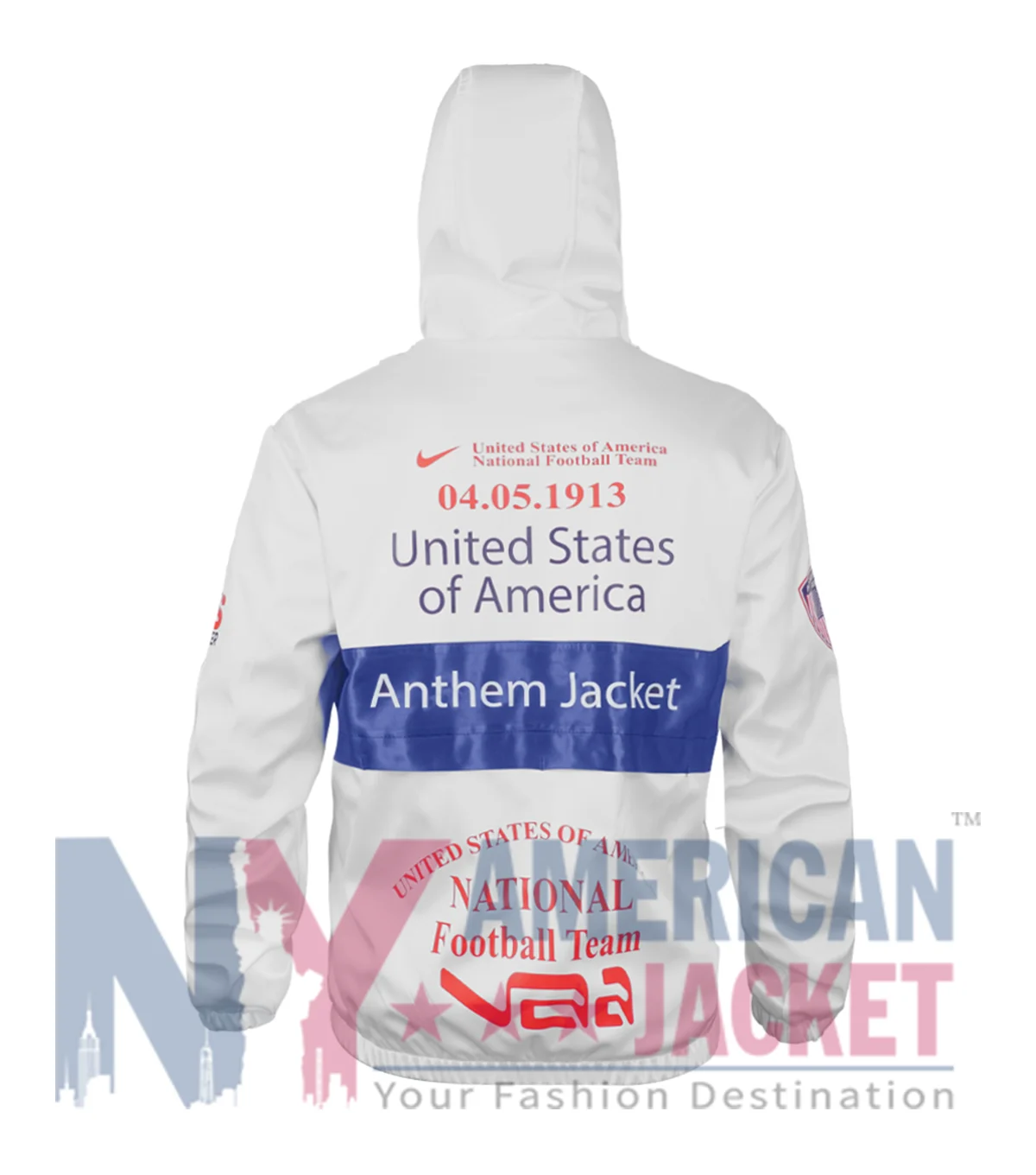 Virgil Abloh x Nike Anthem USA Jacket Back View