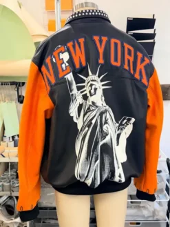 Who Decides War x New York Knicks Leather Jacket