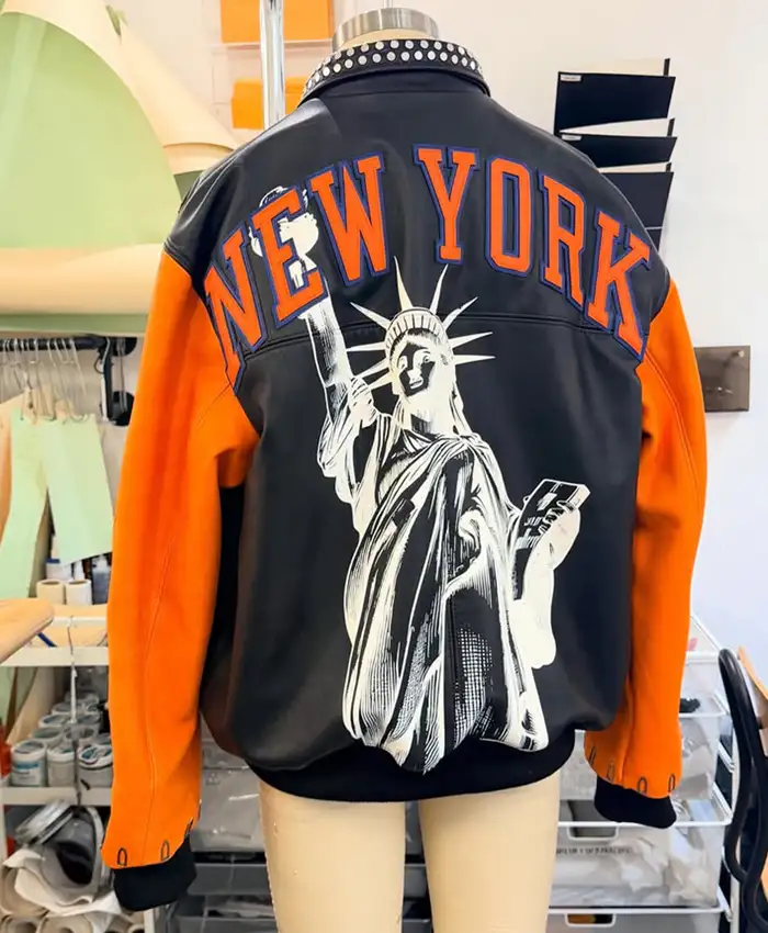 Who Decides War x New York Knicks Leather Jacket