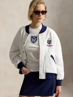 Wimbledon Polo Ralph Lauren White Double-Knit Jacket