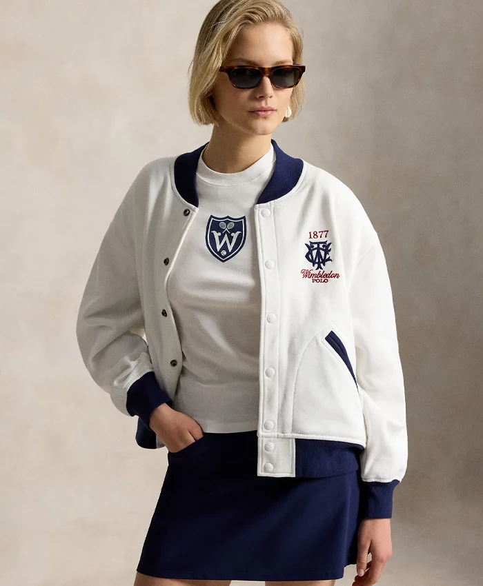 Wimbledon Polo Ralph Lauren White Double-Knit Jacket