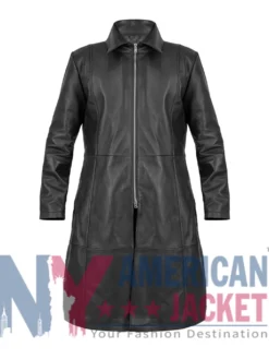 Women Black Layla Leather Coat