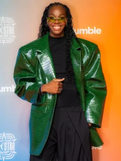 2026-WNBA-All-Star-Weekend-Dominique-Malonga-Green-Leather-Blazer