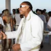 2026 White Party Justin Jefferson White Leather Jacket
