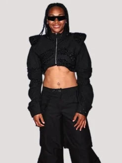 AT&T-WNBA-All-Star-Weekend-Allisha-Gray-Black-Cropped-Jacket