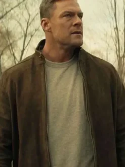 Alan Ritchson Reacher S03 Suede Leather Jacket Front Side