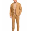 Elegant Alan Ritchson brown suit inspired by the Reacher movie promotional event outfit