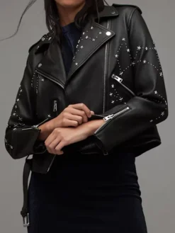 All-Saints-Womens-Balfern-Studded-Leather-Biker-Jacket