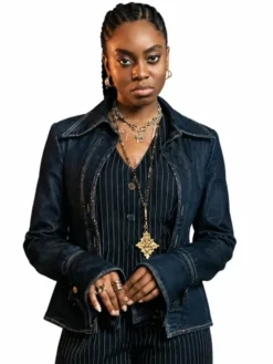 Anita Joy Uwajeh Fightland 2026 Blue Denim Jacket