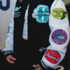 Any Time Any Where Nike Sabrina Ionescu Varsity Jacket Left View