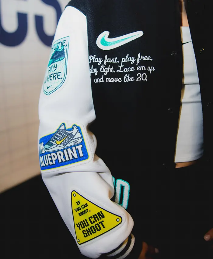Any Time Any Where Sabrina Ionescu Nike Varsity Jacket Right View