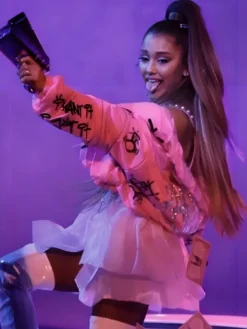Ariana Grande 7 Rings Pink Puffer Jacket Sale