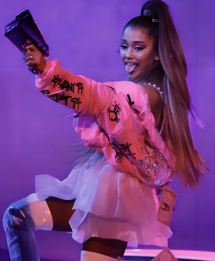 Ariana Grande 7 Rings Pink Puffer Jacket Sale